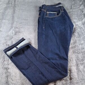 Combatant Gentlemen Japanese Selvedge Mens Jeans 30x34 Dark Indigo Button Fly